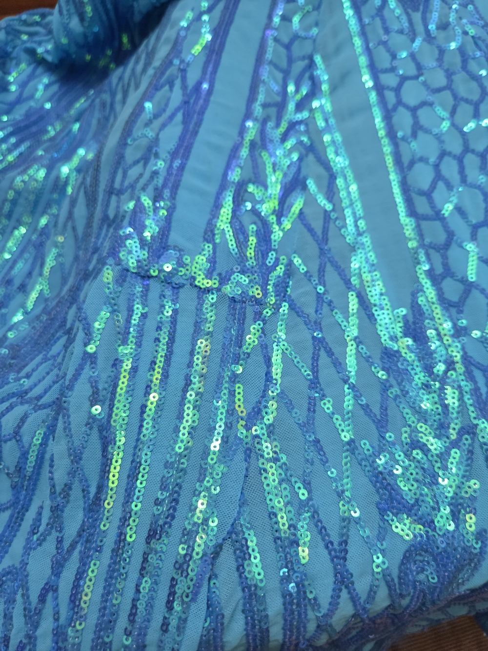 Jovani Teal Sequin Embellished Prom/Evening Gown - Picture 1 of 9